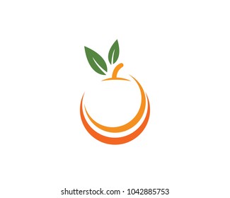 Orange logo design. Vector illustration