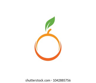 Orange logo design. Vector illustration