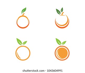 Orange logo design Vector illustration