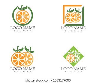 Orange logo design. Vector illustration