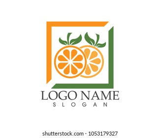 Orange logo design. Vector illustration