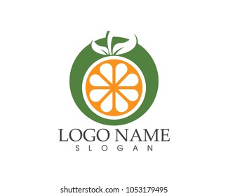 Orange logo design. Vector illustration