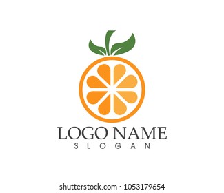 Orange logo design. Vector illustration