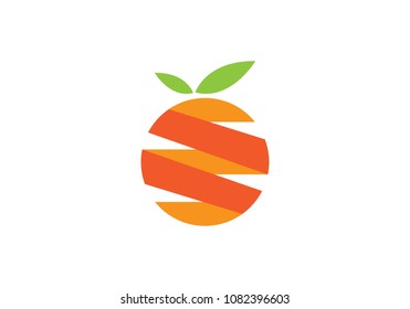 Orange logo design Vector illustration
