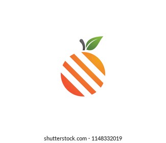 Orange logo design. Vector illustration