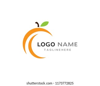 Orange logo design. Vector illustration