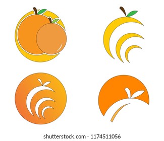 Orange logo design. Vector illustration