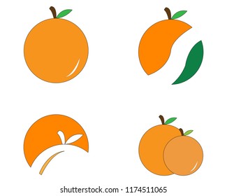 Orange logo design. Vector illustration