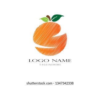 Orange logo design. Vector illustration - Vector