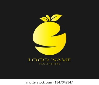 Orange logo design. Vector illustration - Vector