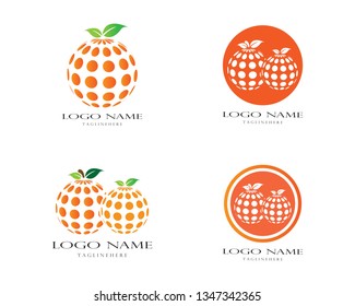 Orange logo design. Vector illustration - Vector