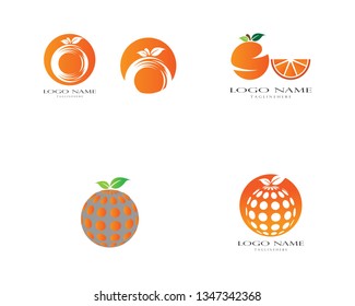 Orange logo design. Vector illustration - Vector