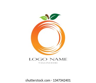 Orange logo design. Vector illustration - Vector