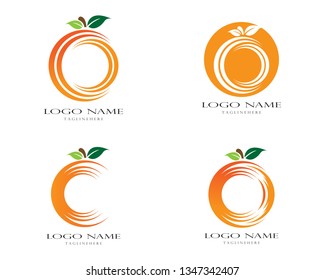 Orange logo design. Vector illustration - Vector