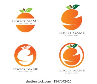 Orange logo design. Vector illustration - Vector