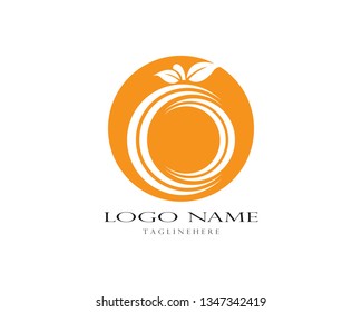 Orange logo design. Vector illustration - Vector