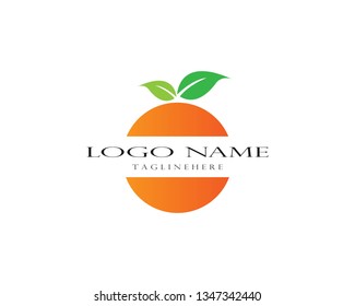 Orange logo design. Vector illustration - Vector