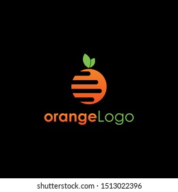 Orange logo design. Vector illustration