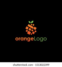 Orange logo design. Vector illustration