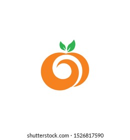 Orange logo design. Vector illustration