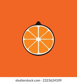 Orange logo design. Vector illustration