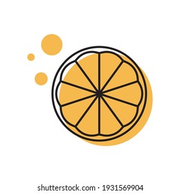 Diseño de logotipo naranja. Vector naranja. Símbolo naranja vectorial. Naranja sobre fondo blanco.