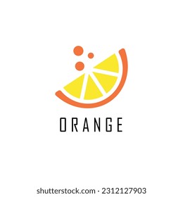 orangefarbenes Logo, frisches Logo mit Blase und weißem Hintergrund