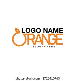 Orange logo fruit exotic for healthy element