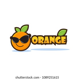 orange logo for fruit juice drinks and iconic food