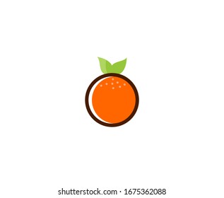 Orange logo fruit vector symbol illustration 