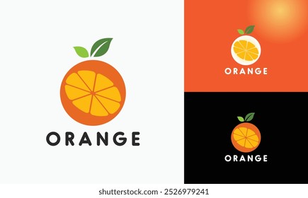 Plantilla de Vector totalmente editable con logo naranja