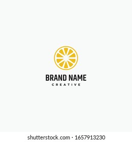 Orange-Logo-Symboldesign in Vektorillustration 