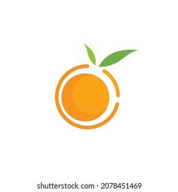 Orange logo icon Vector illustration