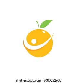 Orange logo icon Vector illustration