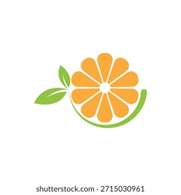 Orange logo icon vector template.
