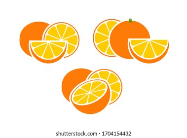 Orange logo. Isolated orange on white background