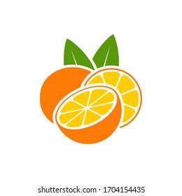 Orange logo. Isolated orange on white background