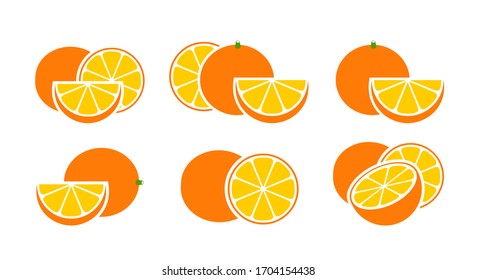 Orange logo. Isolated orange on white background