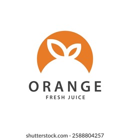 orange logo, orange juice logo, fresh juice for brand with simple design