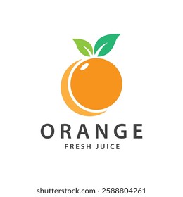 orange logo, orange juice logo, fresh juice for brand with simple design