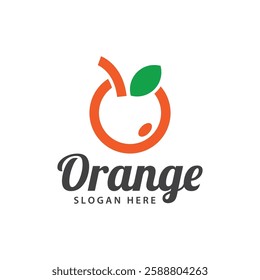 orange logo, orange juice logo, fresh juice for brand with simple design