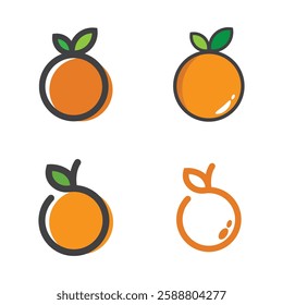 orange logo, orange juice logo, fresh juice for brand with simple design