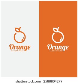 orange logo, orange juice logo, fresh juice for brand with simple design