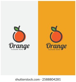 orange logo, orange juice logo, fresh juice for brand with simple design