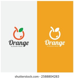 orange logo, orange juice logo, fresh juice for brand with simple design