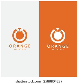 orange logo, orange juice logo, fresh juice for brand with simple design