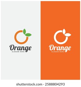 orange logo, orange juice logo, fresh juice for brand with simple design