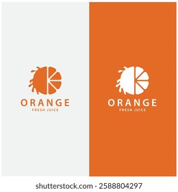 orange logo, orange juice logo, fresh juice for brand with simple design