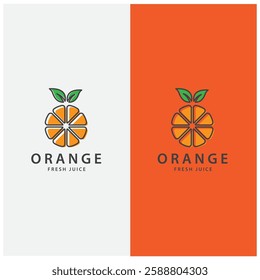 orange logo, orange juice logo, fresh juice for brand with simple design