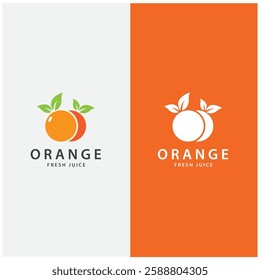 orange logo, orange juice logo, fresh juice for brand with simple design